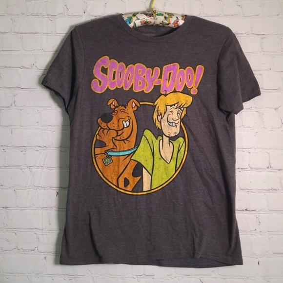 Scooby-Doo Shaggy Hanna-Barbera Graphix Print Classic Cartoon Gray Tee Tshirt M - Picture 2 of 15